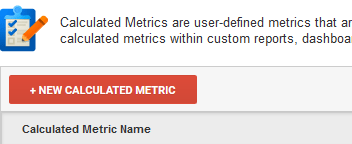 New Calculated Metric