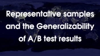 Representative samples and generalizability of AB testing results